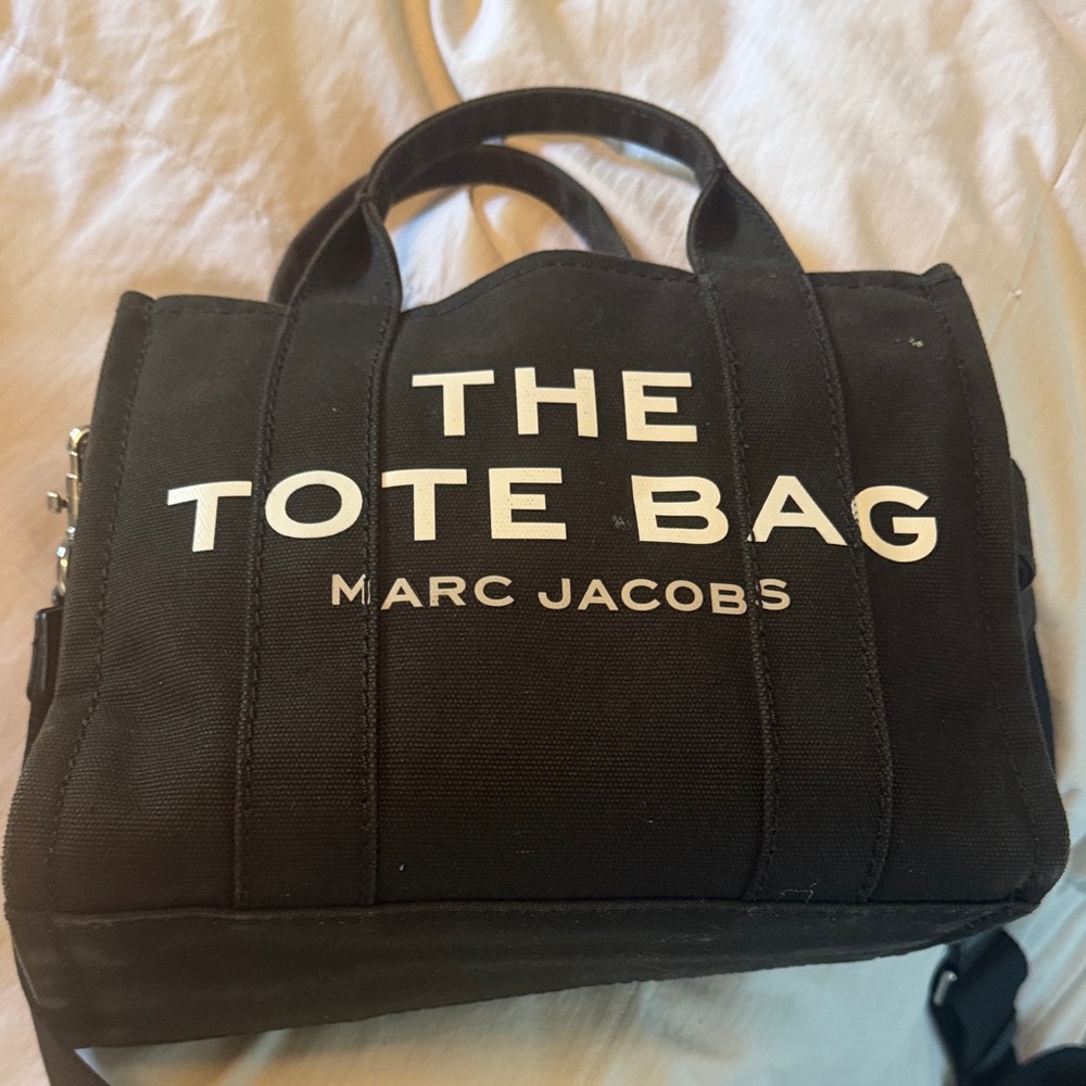 Marc Jacobs Black Canvas 'The Tote Bag' Small Carryall